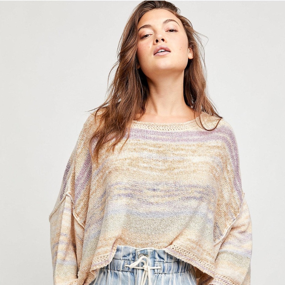 Free People Blouse Poncho